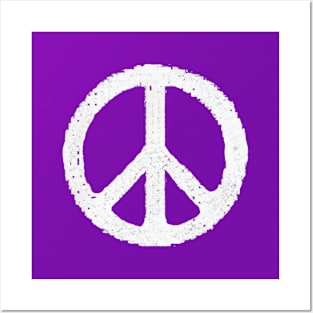 Retro 80's World Peace Symbol Posters and Art